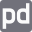 pairdown logo: the letter p and then the letter d on a dark gray background